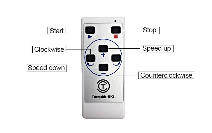 Turntable-Bkl 60cm 24inch Remote Control Photography Booth 360 Rotating Display Stand Electric Rotary Turntable