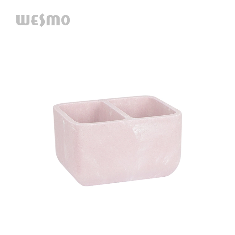 Pink Polyresin Zen Lotion Bottle Toothbrush Holder Bathroom Soap Dispenser Touchless Bathroom Accessories Bathroom Set