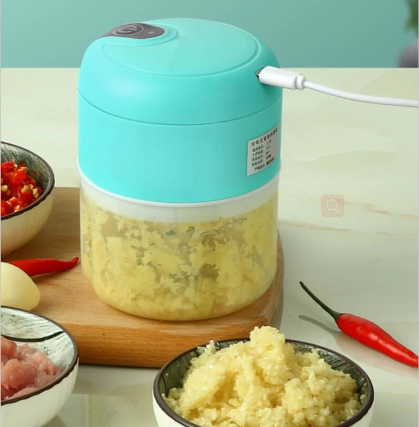 Mini Electric Garlic Chopper USB Mini Food Chopper Portable Food Chopper Cordless Wireless Rechargeable Chili Garlic Small Meat Rechargeable Food Chopper